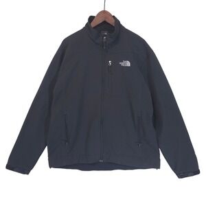 The North Face Mens Apex Bionic Softshell Jacket L Black Windproof Fleece Lined